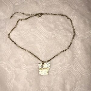 Gold Arkansas necklace